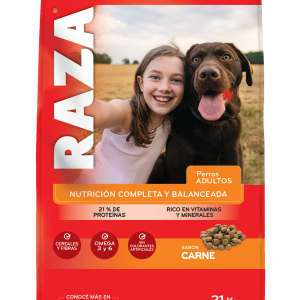 RAZA perro Adulto de 21 kg. Sabor Carne
