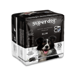 Tapetes higiénicos Superdog con carbón activado 80 x 60cm 30 unid.