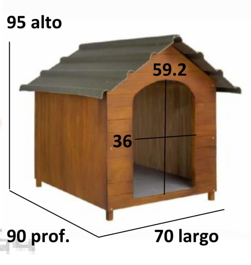 Casilla de madera con techo ecológico N°6 + plato de regalo - Imagen 2