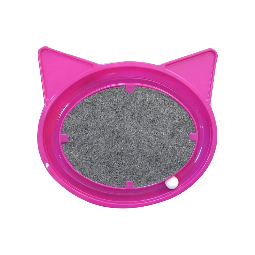 Rascador en forma de cara de gato cat relax pop con pelotita Furacão Pet