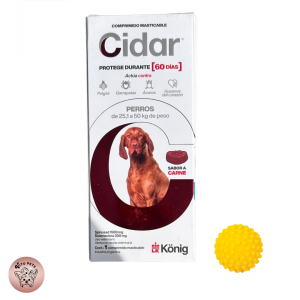 Pastilla anti-pulgas Cidar para perros de 25.1 a 50kg
