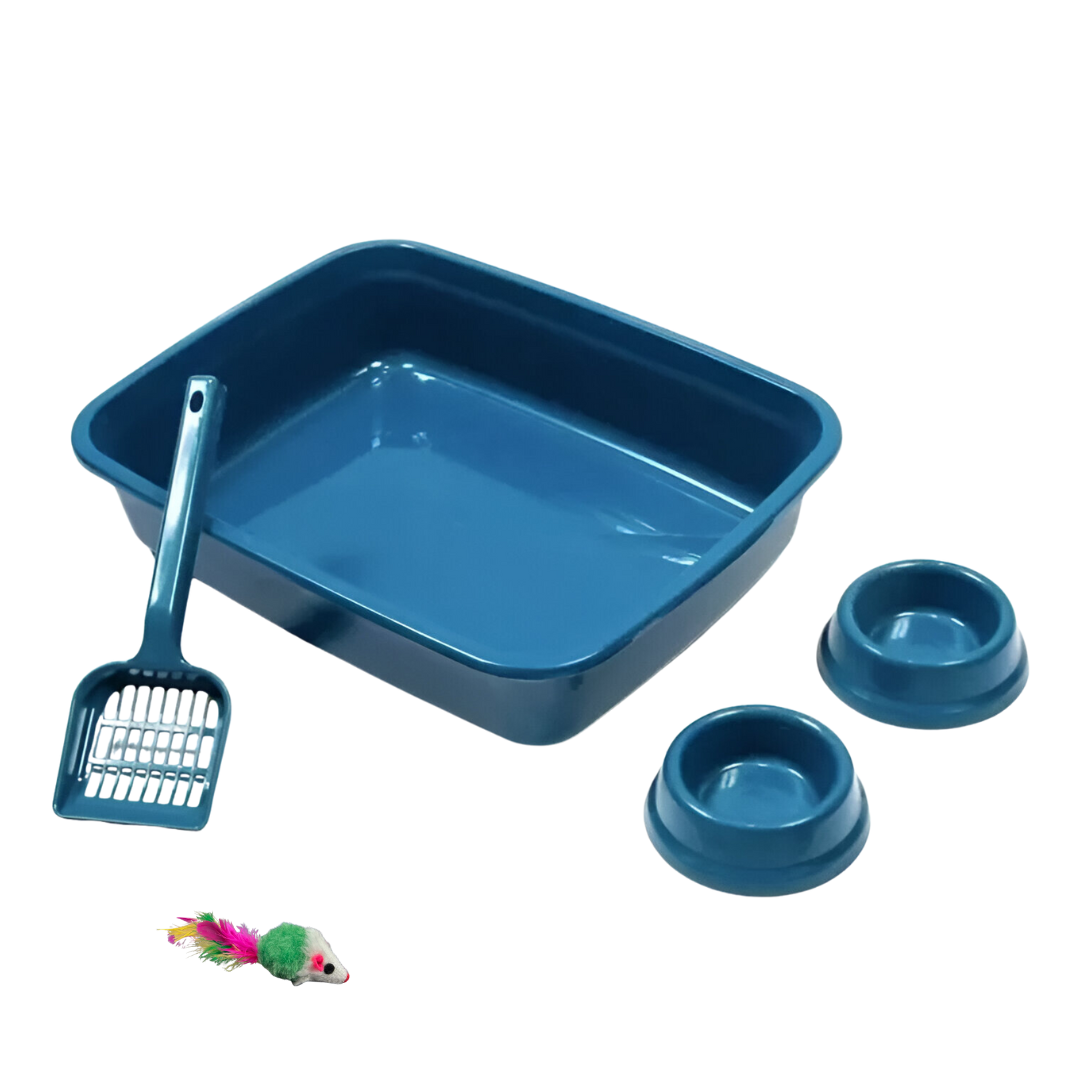 Kit 4 piezas bandeja sanitaria para gato + ratón de regalo - Imagen 2