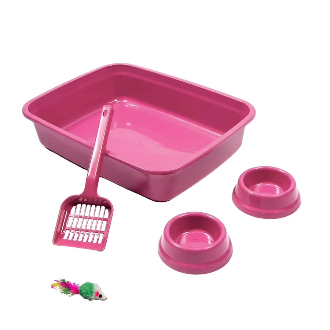Kit 4 piezas bandeja sanitaria para gato + ratón de regalo - Imagen 3