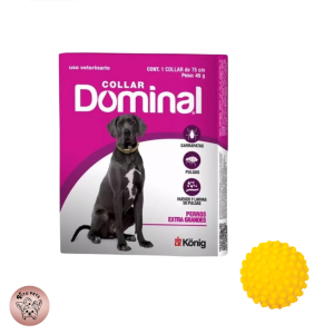 Collar Dominal anti-pulgas para perros extra grandes + pelota de regalo