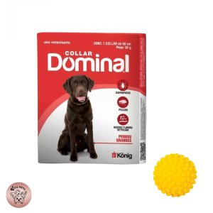 Collar Dominal anti-pulgas para perro grande + pelota de regalo