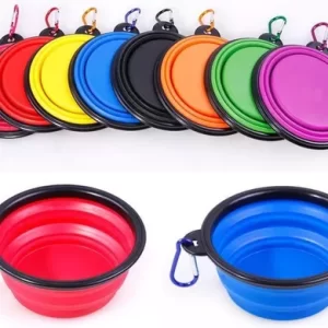 Bebedero Comedero Retractil Silicona Portable Mascotas