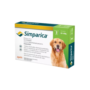 Antiparasitario Simparica para perros de 20-40 kg X 3