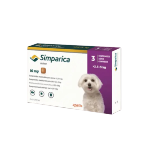Antiparasitario Simparica para perros de 2,5-5 kg X 3