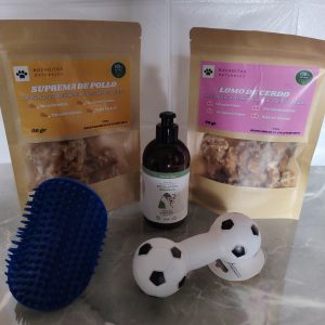 DESHIDRATADOS + MANOPLA + JUGUETE + BIO SHAMPOO ORGANICO KIT OTOÑO 3